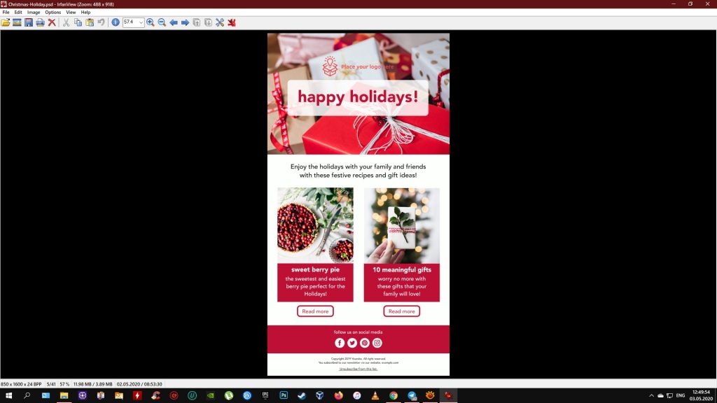 IrfanView — открытие PSD