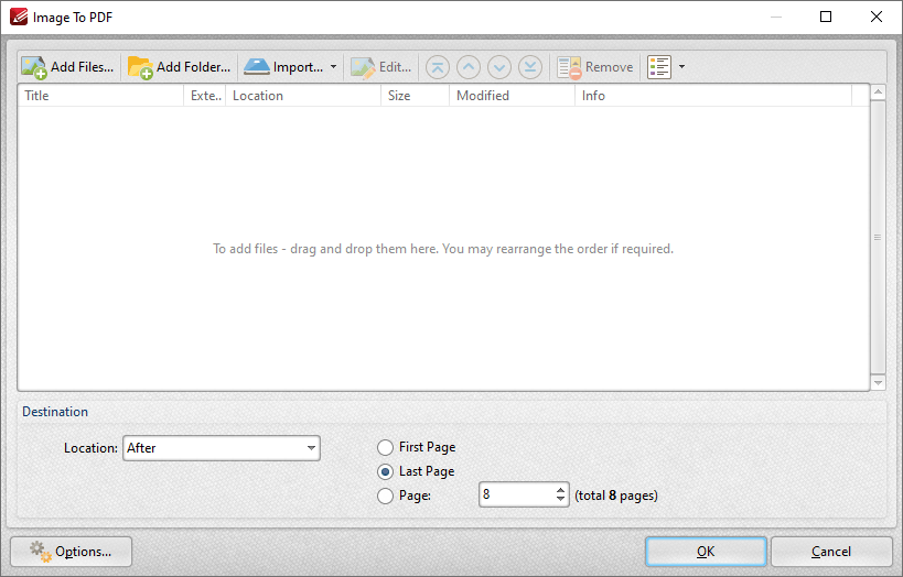 PDF-XChange Editor: вставка изображений в PDF как страниц