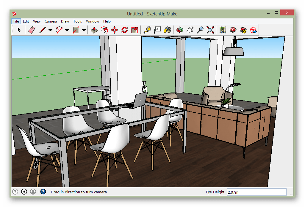 Интерфейс SketchUp