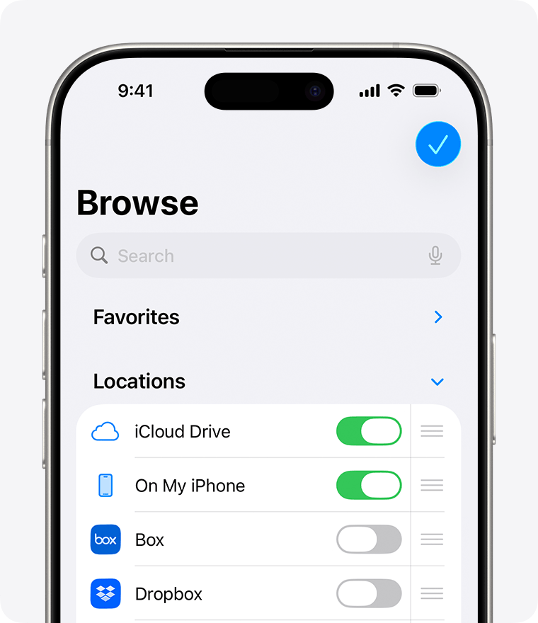 Скриншот Apple Files: ios 26 iphone 16 pro files browse locations more edit