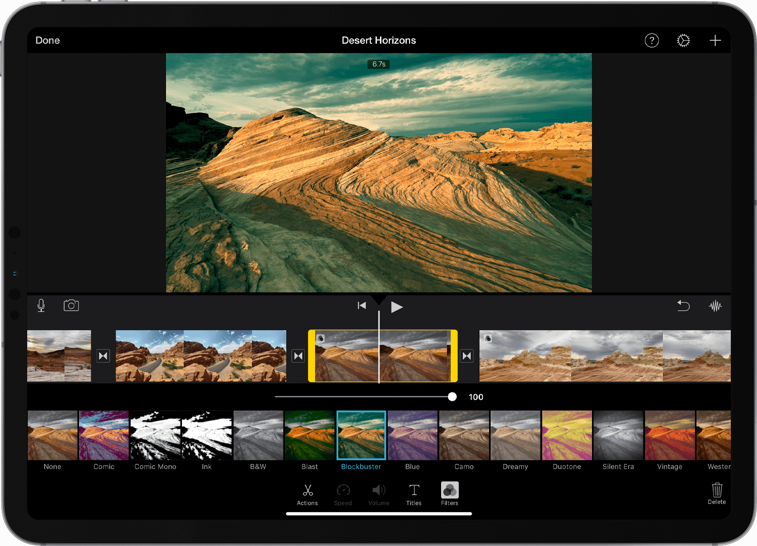 Фильтры iMovie на iPad и iPhone