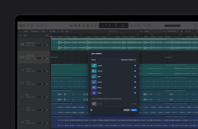 Stem Splitter в Apple Logic Pro