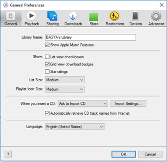 Настройки импорта MP3 в iTunes