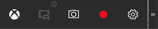 Кнопки управления захватом в Xbox Game Bar
