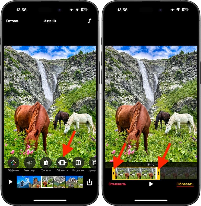 Работа с фотографией и музыкой в Apple Clips