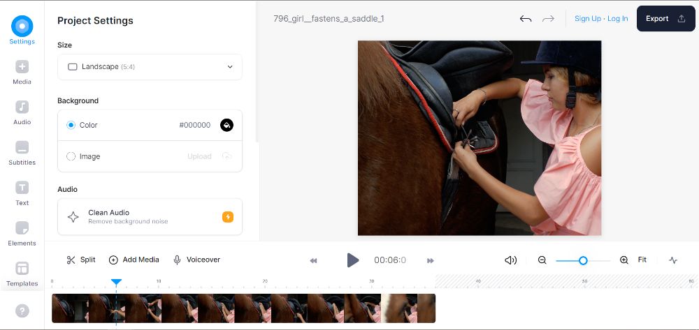 Кадрирование в VEED