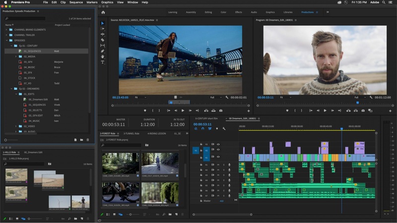 Split screen в Adobe Premiere Pro