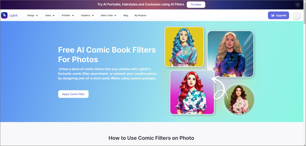 LightX — comic filters for photos