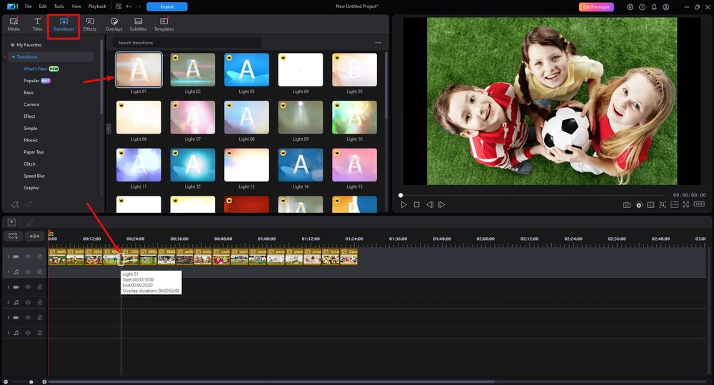 Коллекция переходов в PowerDirector