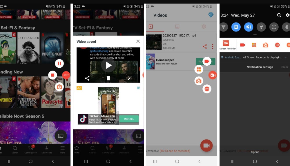 AZ Screen Recorder — запись экрана на Android