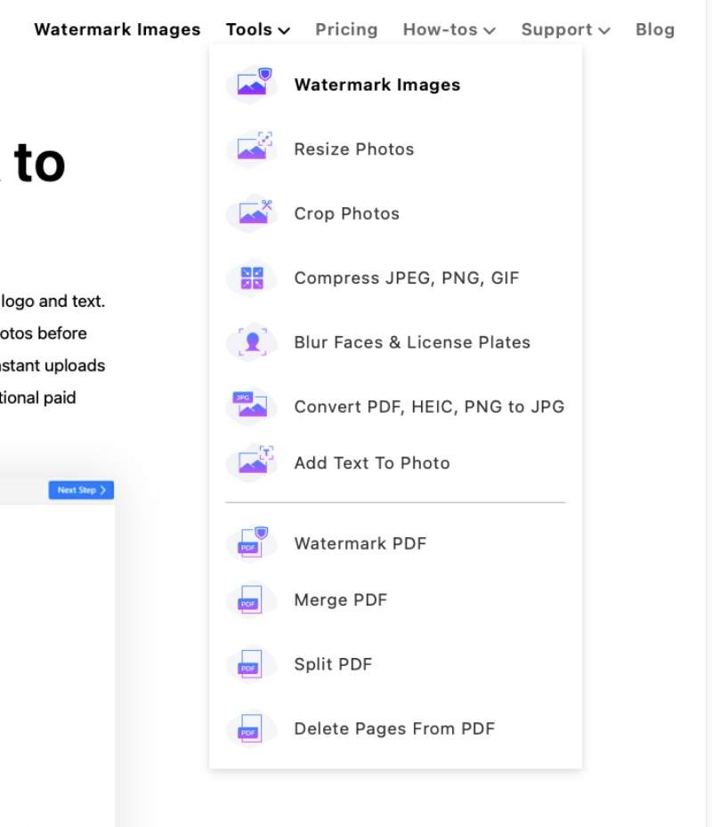 Watermarkly: вход в инструмент сжатия