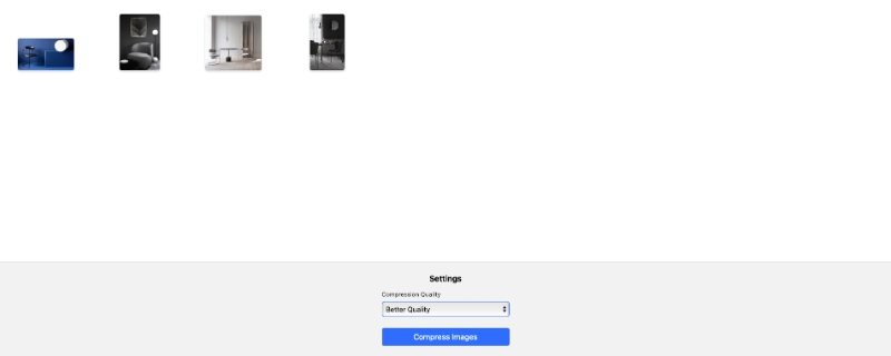 Watermarkly: выбор файлов и запуск Compress Images