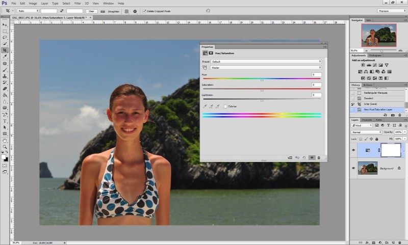 Photoshop: начало работы с коррекцией красноты