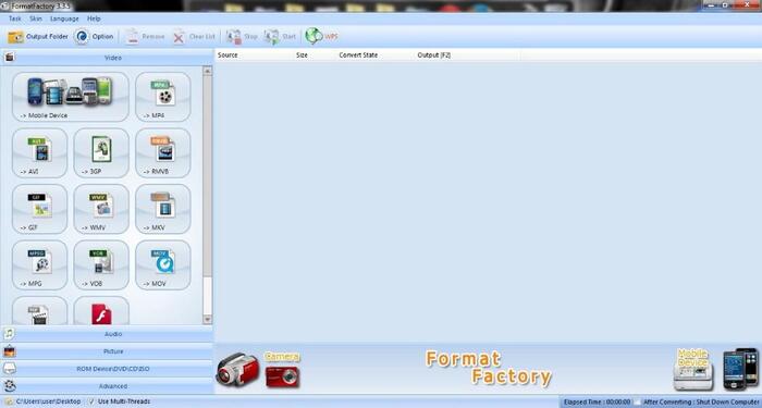Скриншот Format Factory