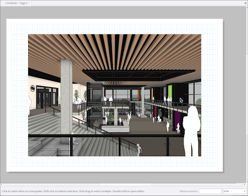 Модель SketchUp в документе LayOut