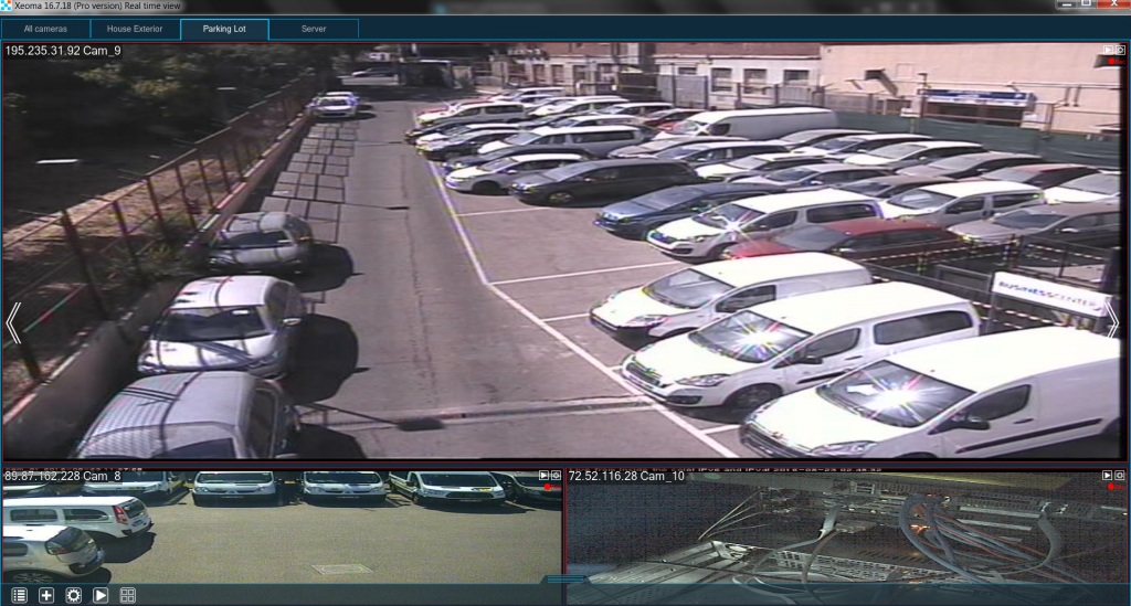 Xeoma — работа с Layouts и укрупненными слотами камер