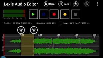 Интерфейс Lexis Audio Editor