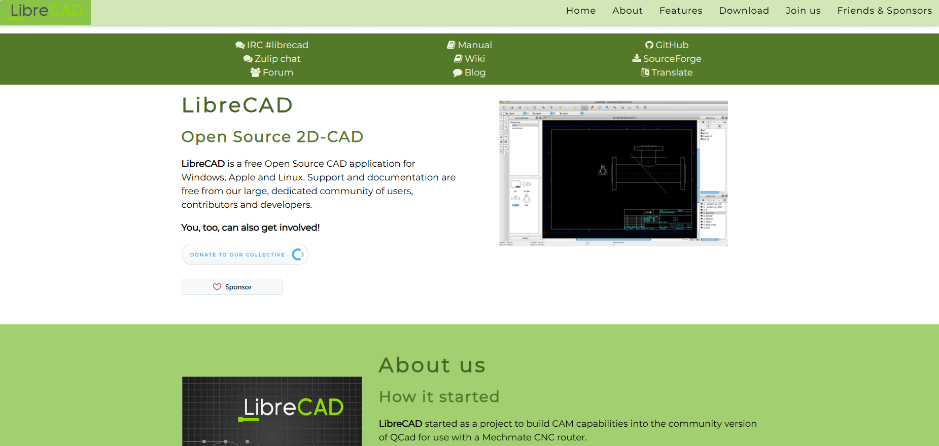 Интерфейс LibreCAD