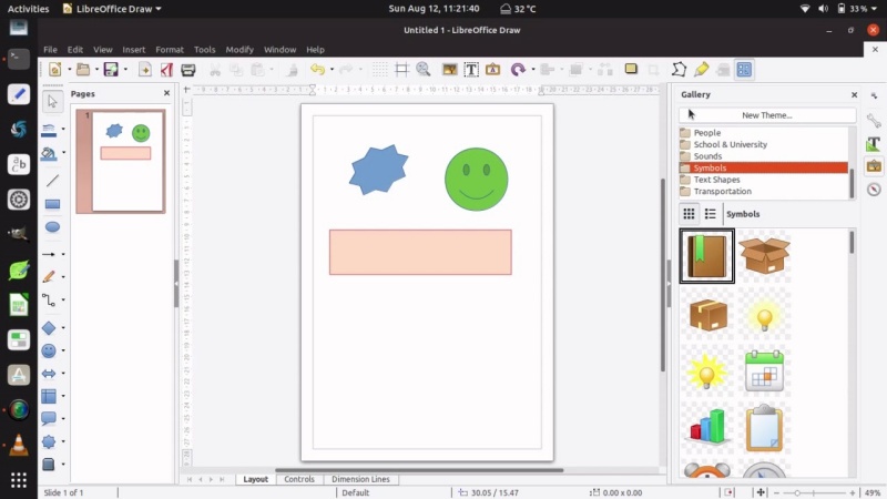Скриншот LibreOffice Draw