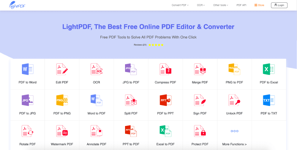 Скриншот LightPDF