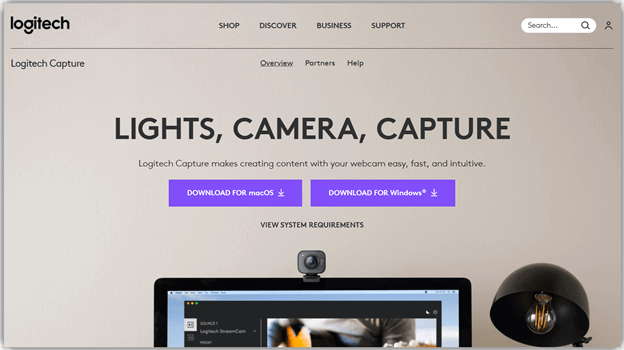 Скриншот Logitech Capture