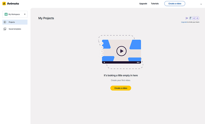 Интерфейс Animoto