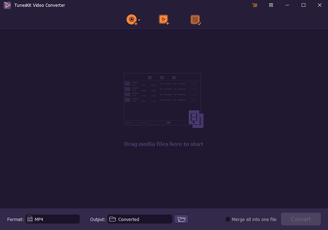 Главное окно TunesKit Video Converter