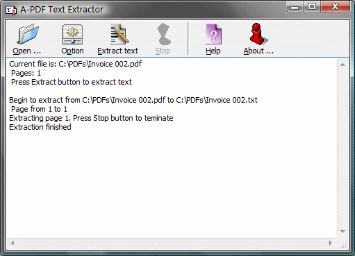 Скриншот A-PDF Text Extractor: main