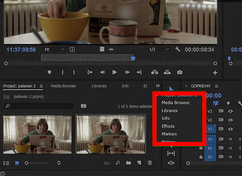 Adobe Premiere Pro: панель Effects в интерфейсе монтажа