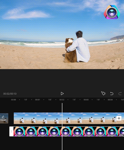 Настройка изображения-водяного знака в CapCut
