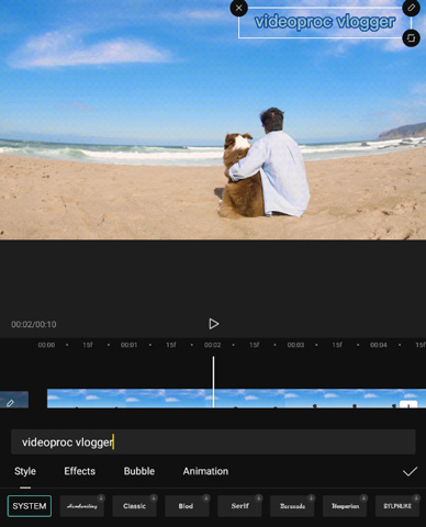 Текстовый водяной знак в CapCut