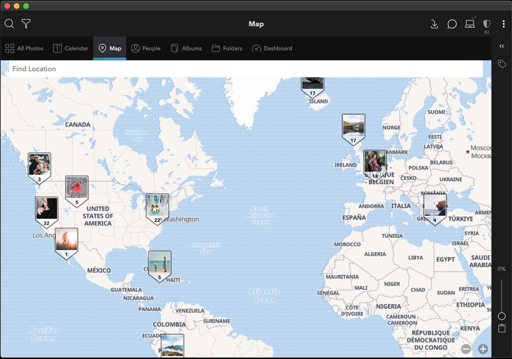 Mylio Photos: Map View