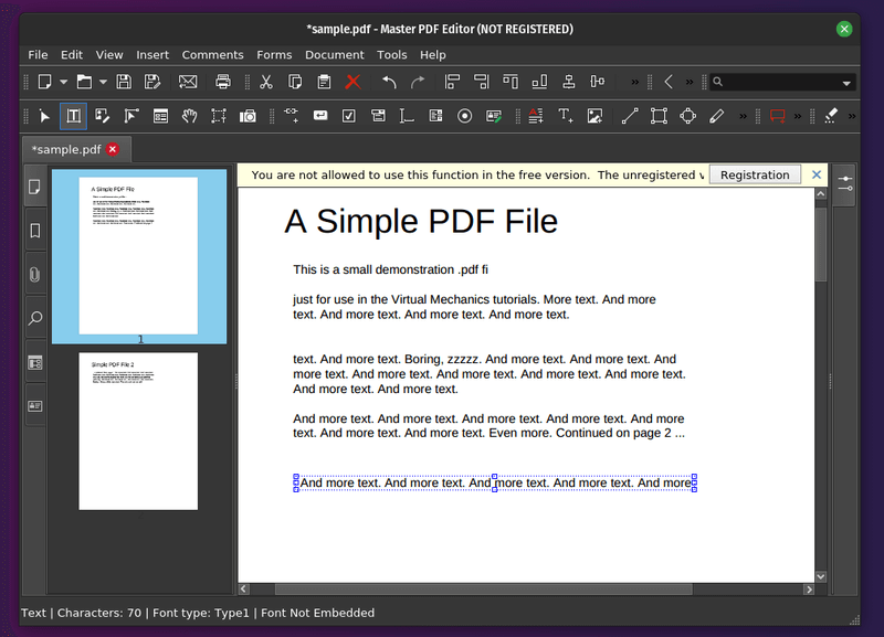 Master PDF Editor в Linux