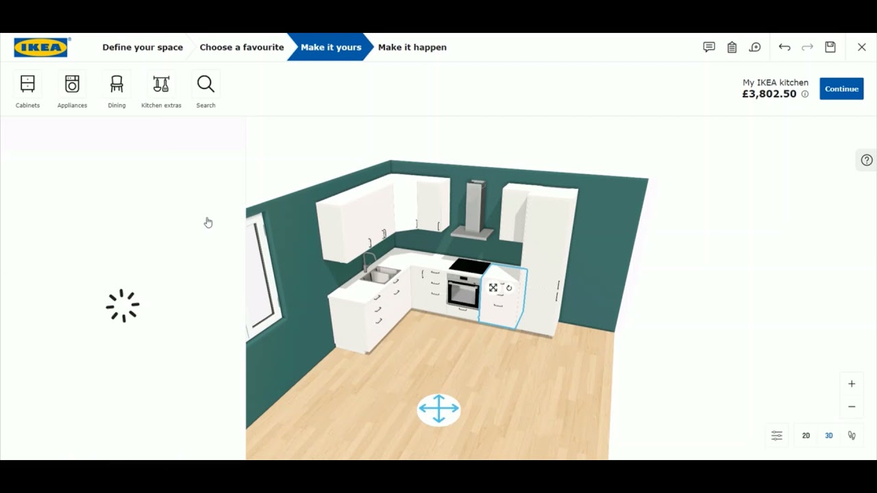 Настройка модулей и композиции в IKEA Kitchen Planner