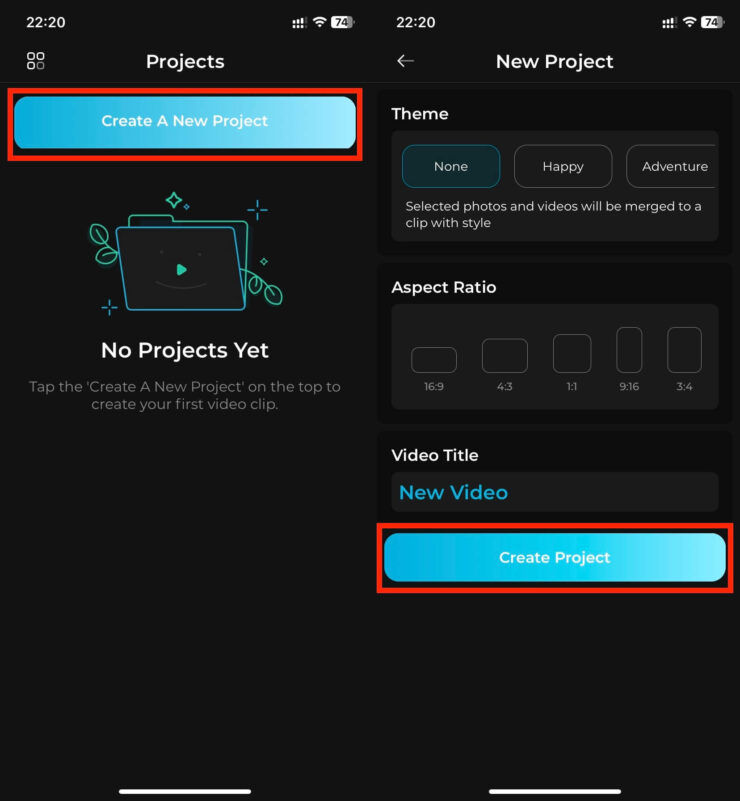 Склейка роликов в AutoFilm на iPhone