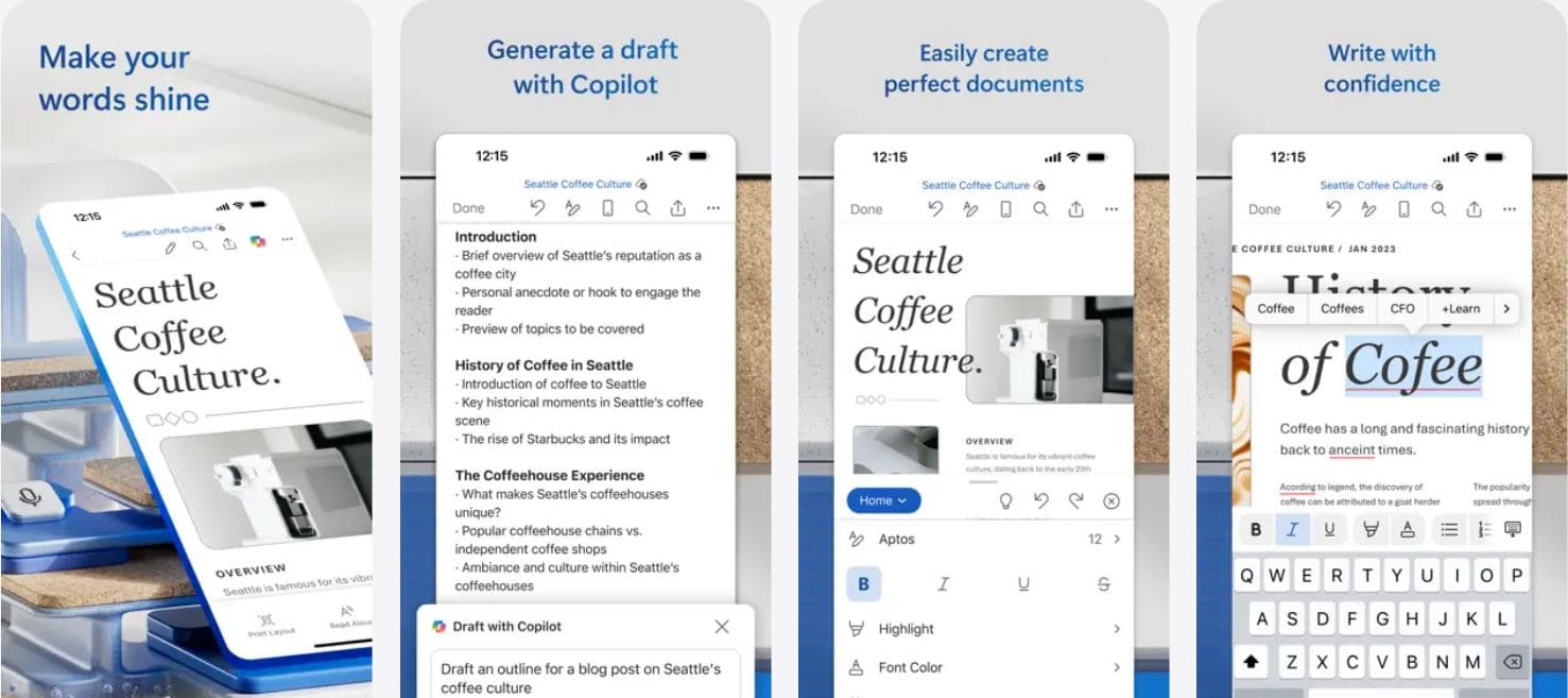 Microsoft Word на Android: редактирование документа