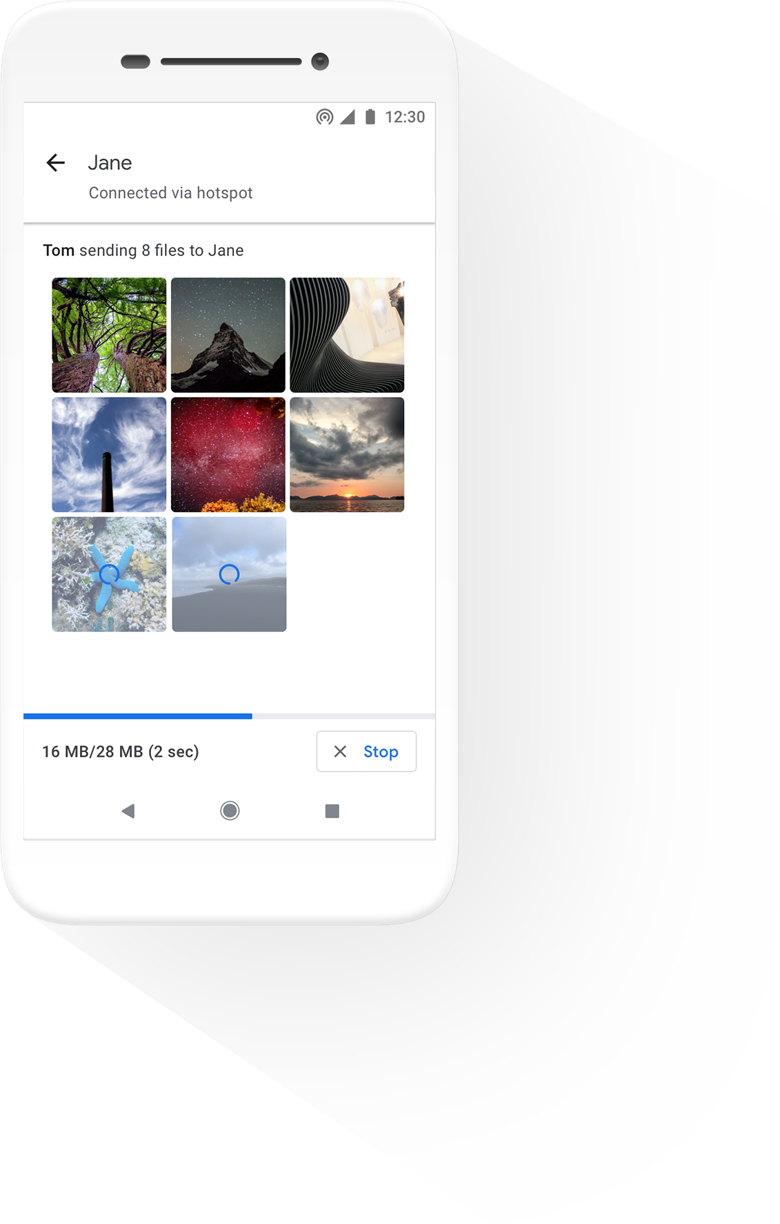 Передача файлов в Files by Google