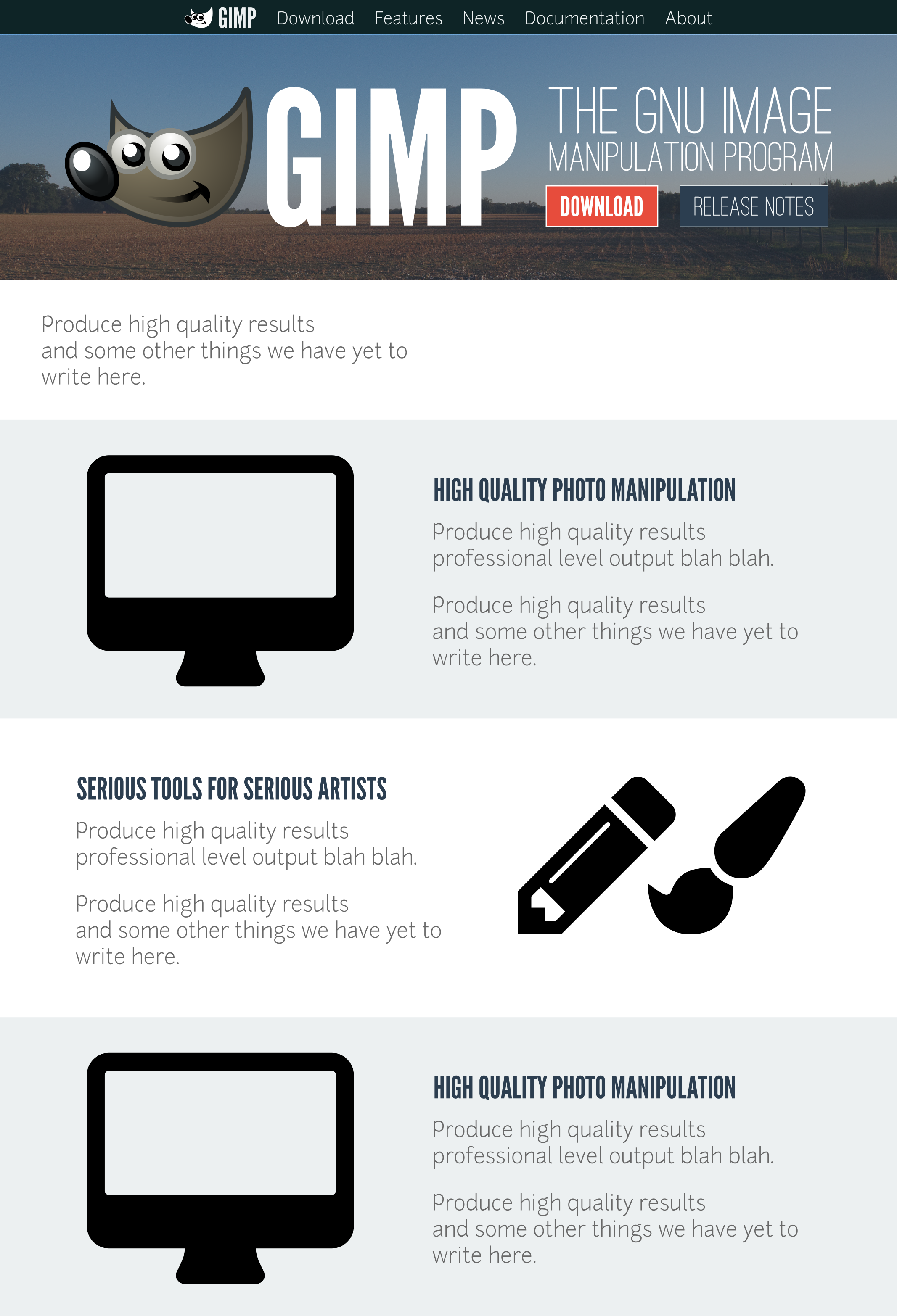 GIMP — интерфейс редактора