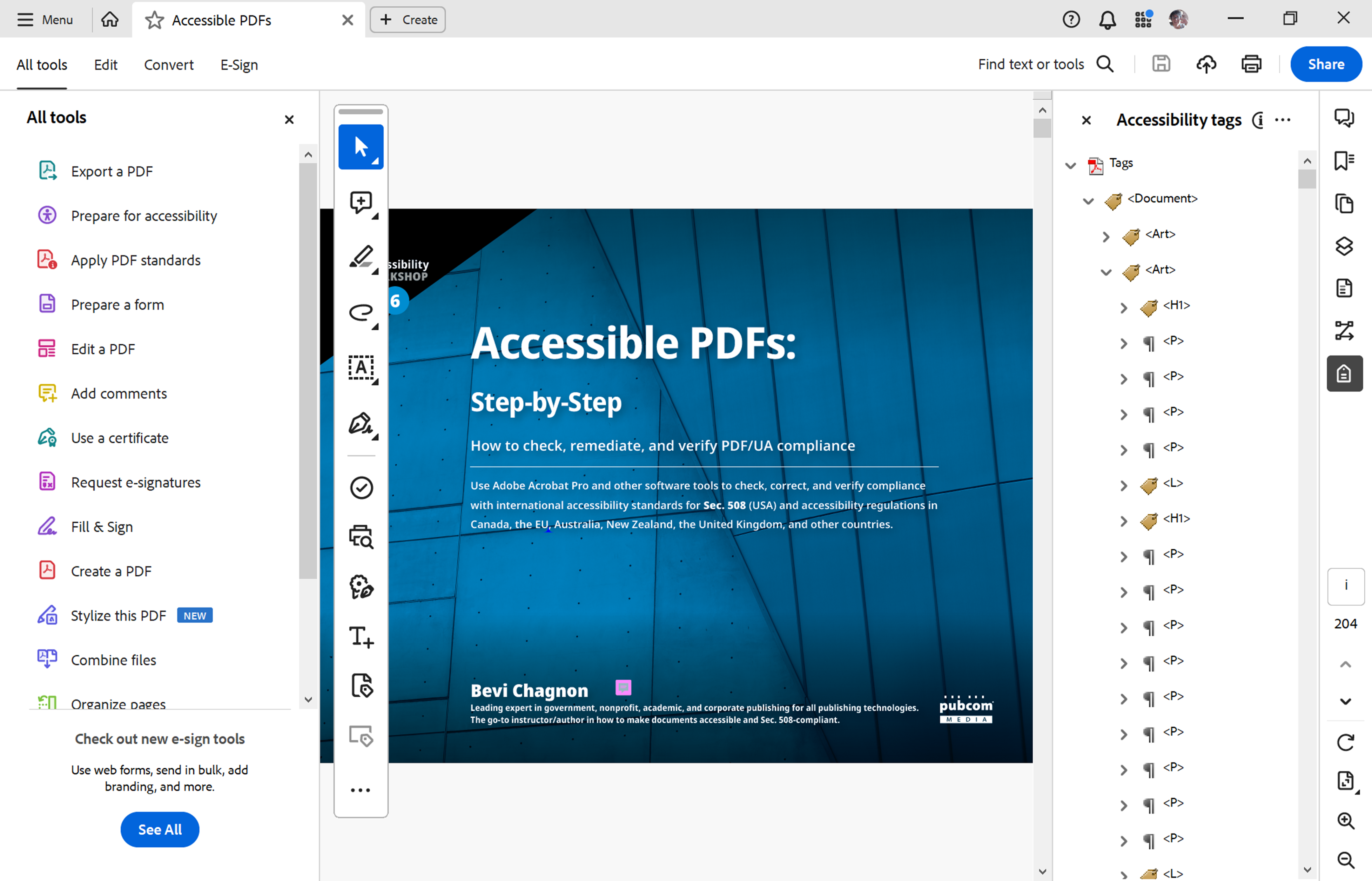 Новый интерфейс Adobe Acrobat
