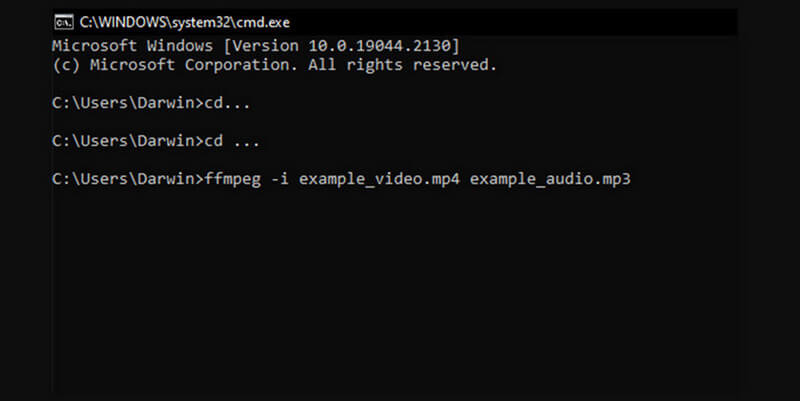 Пример интерфейса конвертации MOV в AVI на базе FFmpeg