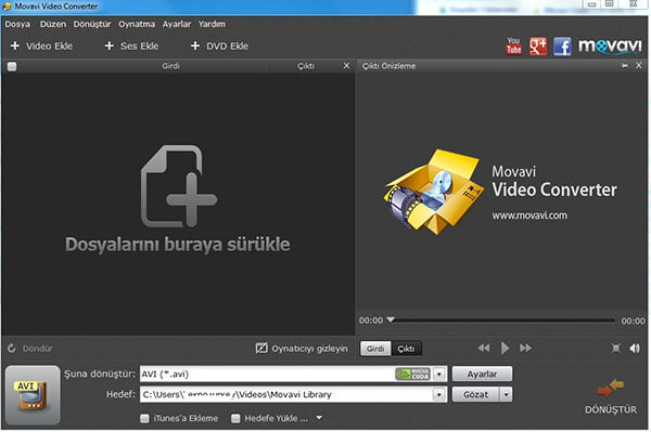Интерфейс Movavi Video Converter для FLV в MP4