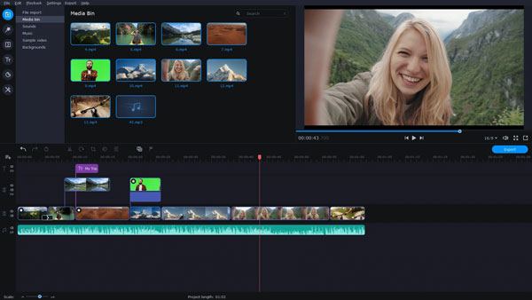 Интерфейс Movavi Video Editor