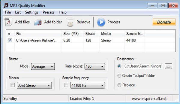 MP3 Quality Modifier для изменения качества MP3