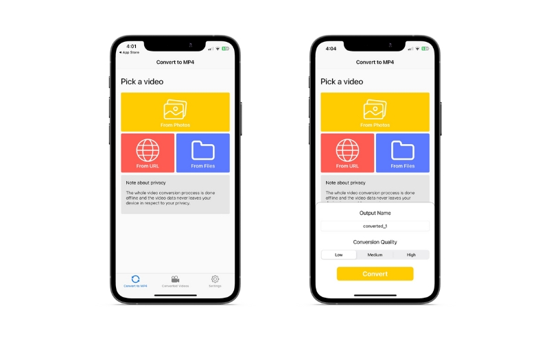 MP4 Maker на iPhone