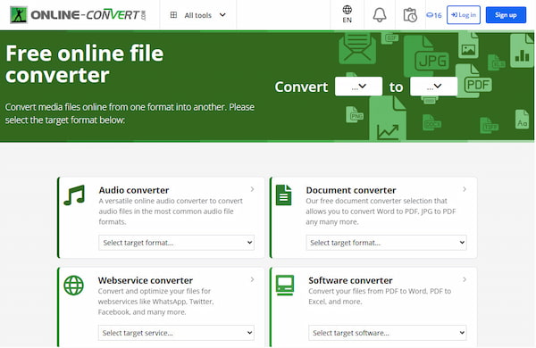 Интерфейс Online-Convert