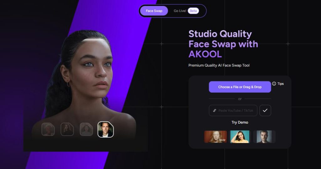 Интерфейс Akool