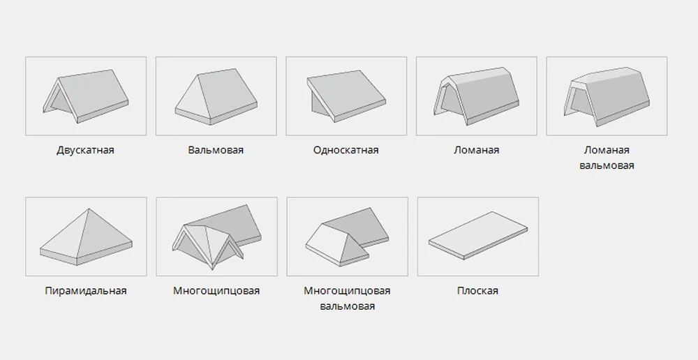 Выбор типов крыш в Мой Дом 3D
