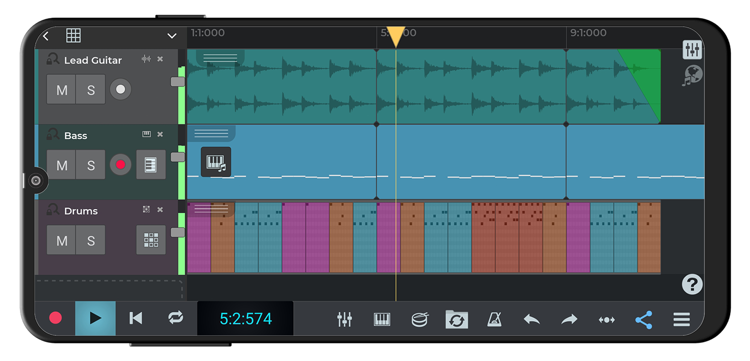 n-Track Studio: мобильная многодорожечная запись вокала