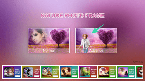 Nature Photo Frames — пример тематических рамок