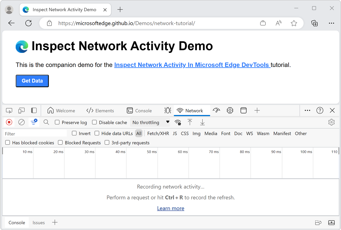 DevTools — вкладка Network с фильтром Media